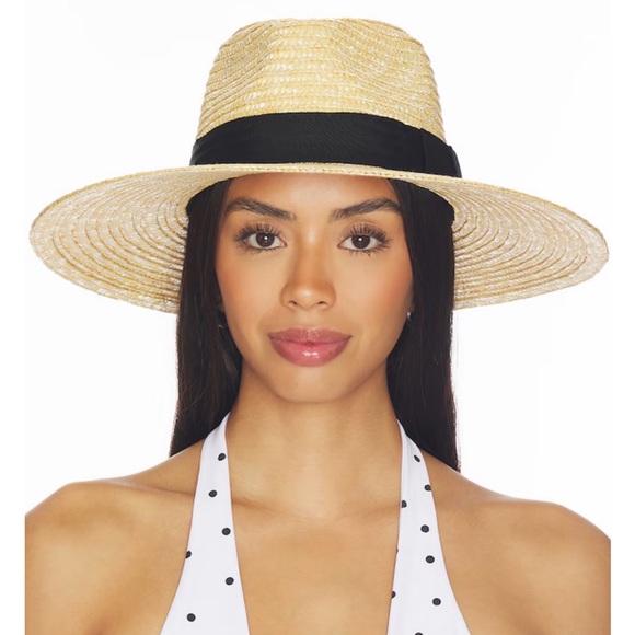 Brixton Joanna Hat Wide Brim Straw Sun Hat size Small